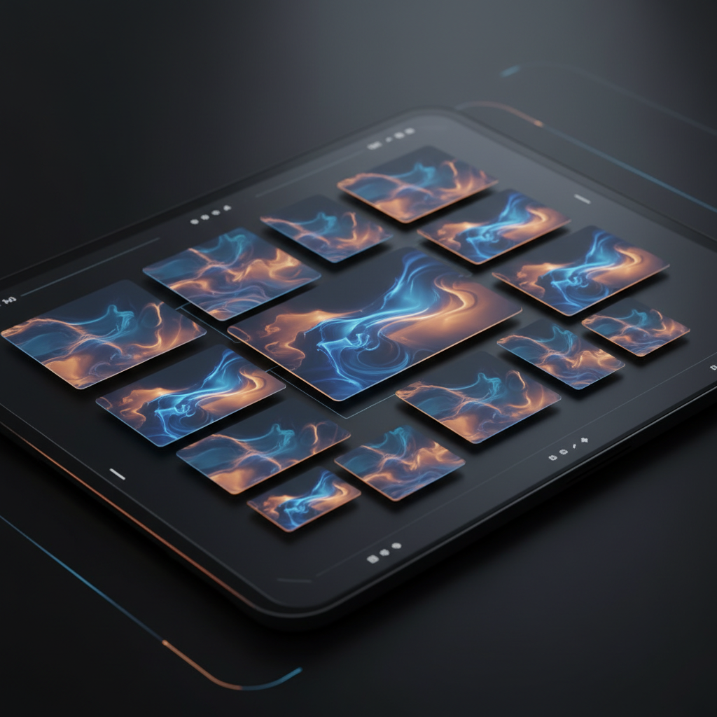 Cross-platform social asset generation board