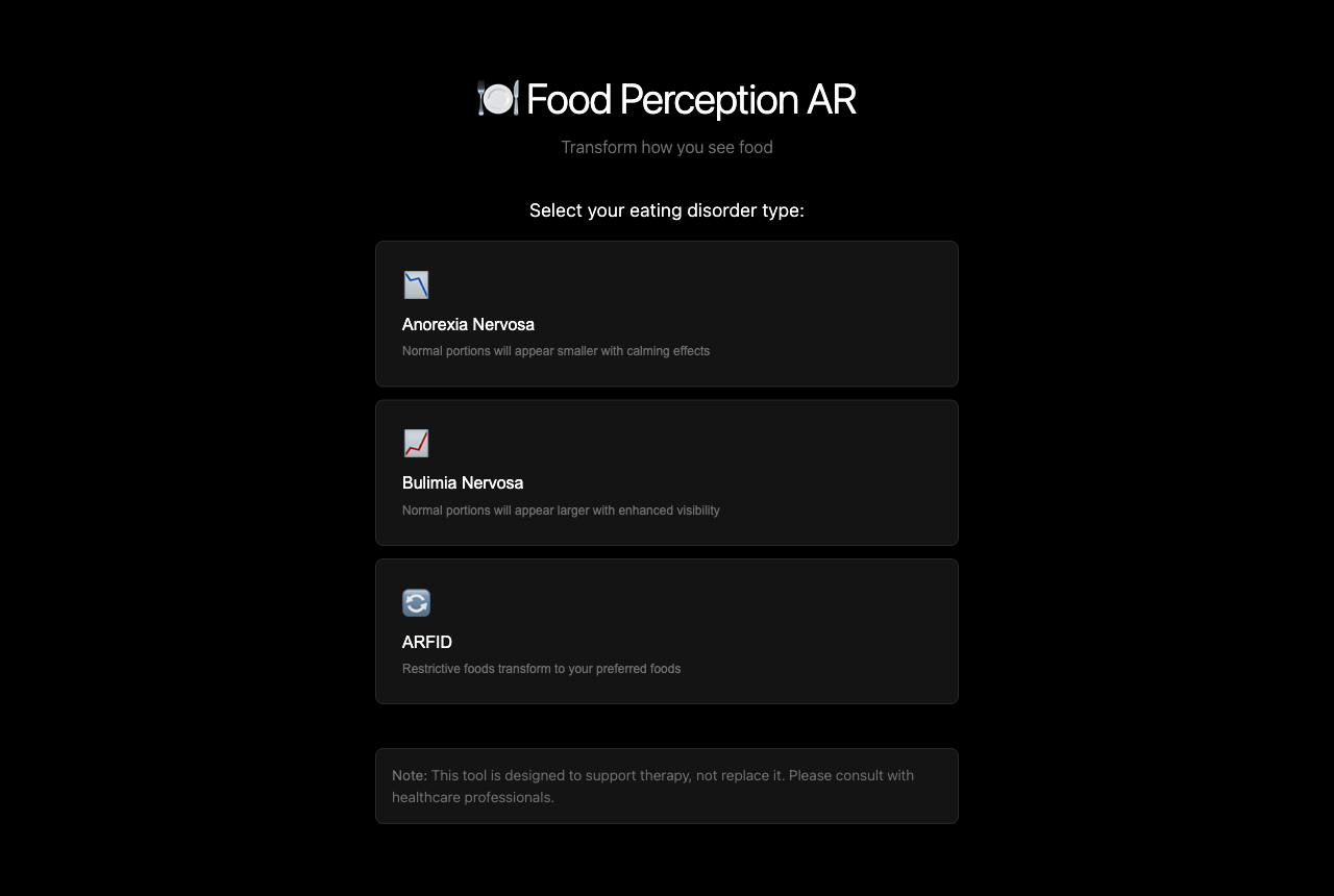 Food Perception AR — eating disorder support tool